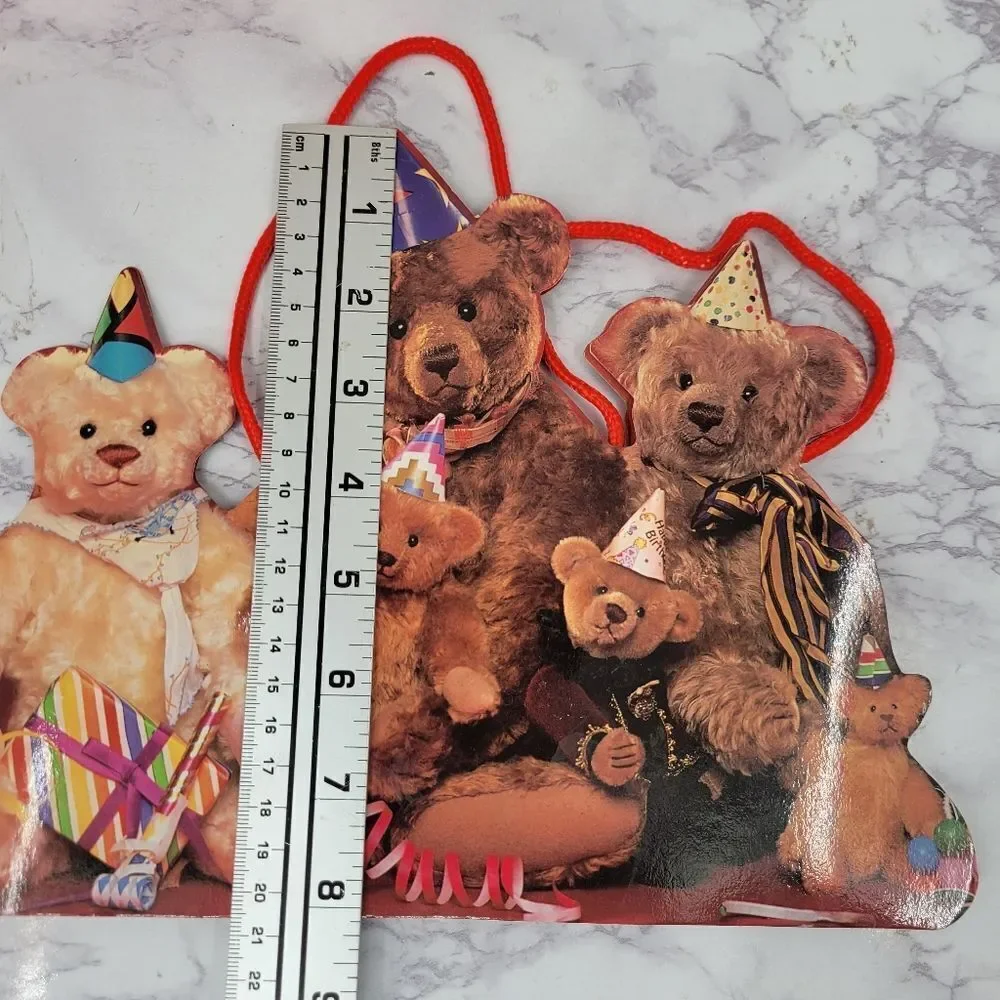 Vintage 90s Birthday Party Bears Gift Bags Lot Of 2